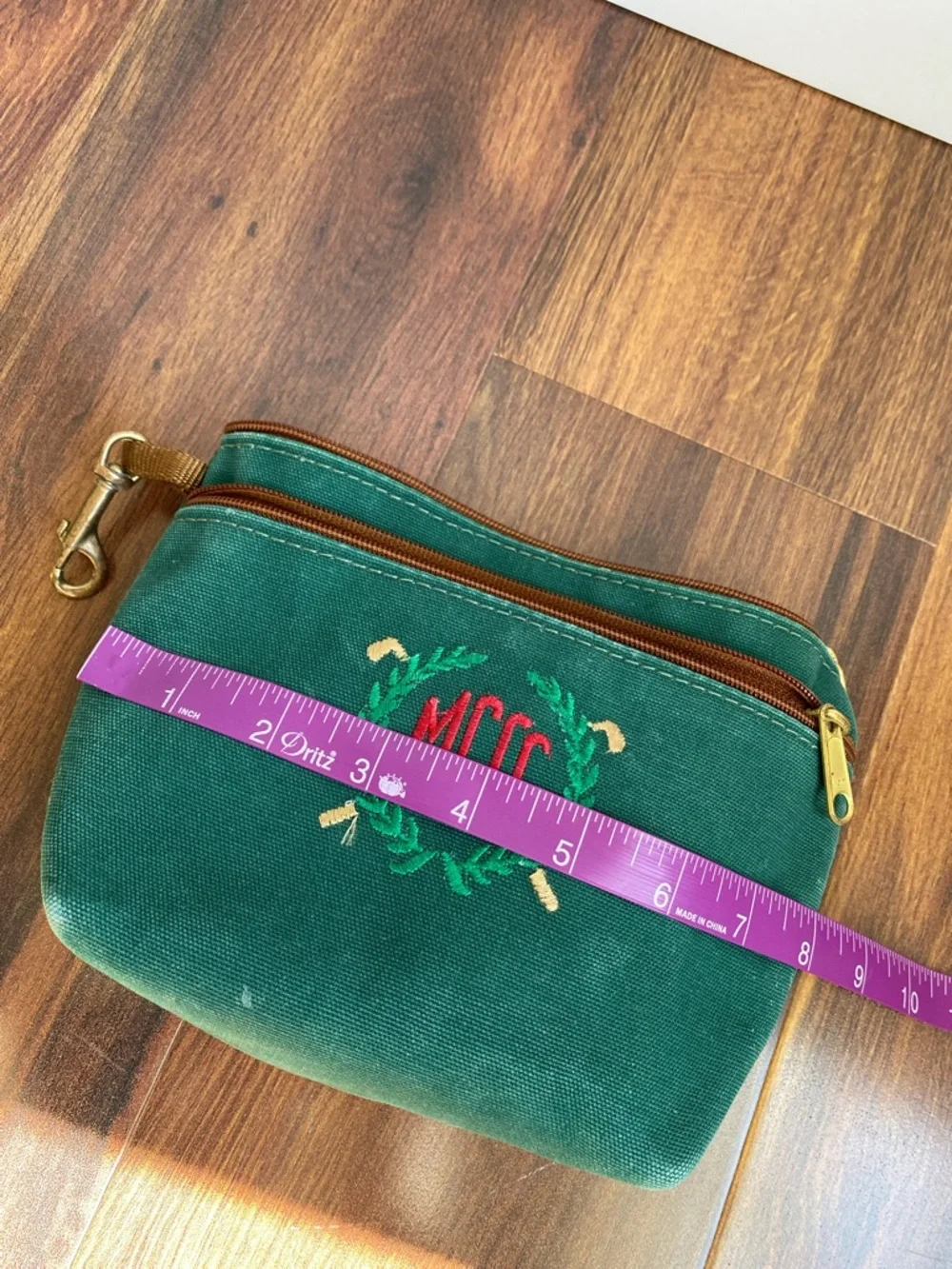 Manufacturers Golf Country Club Waxed Canvas Zippered Mini Field Bag 90s Preppy